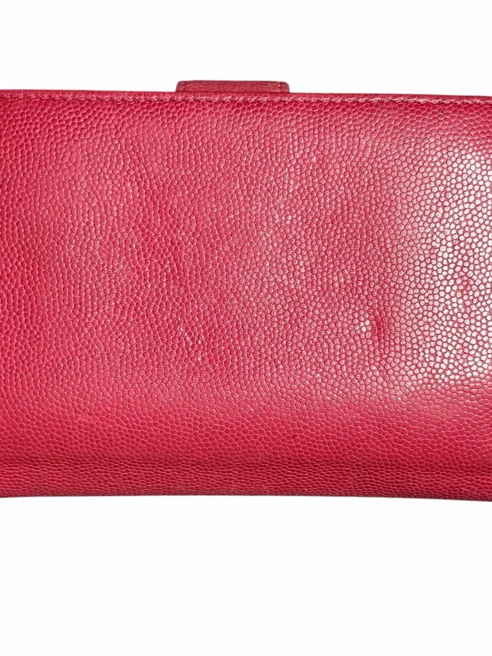 CHANEL Pink Leather Wallet with CC Turn-Lock